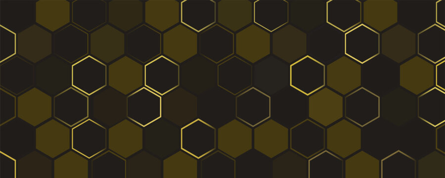 hexagon bee hive design background vector EPS10