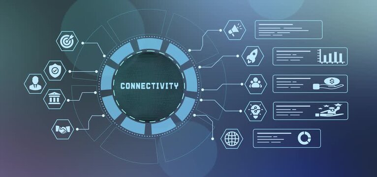 Futuristic blue digital network interface highlighting global internet connectivity and cloud computing automation.