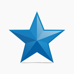 Obraz premium Blue Five-Pointed Star Icon
