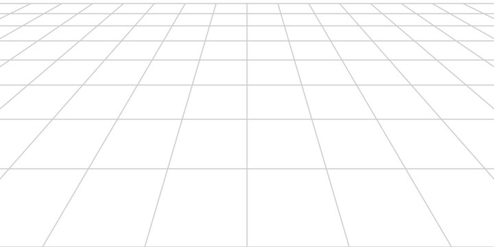 Vector perspective grid. Detailed lines forming an abstract background. Ultra wide illustration.