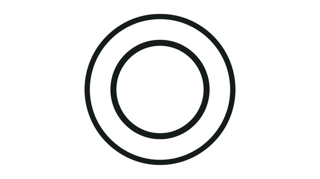 Concentric Circles Graphic Design Element - Abstract Geometric Shape