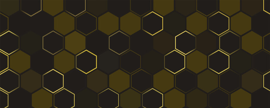 hexagon bee hive design background vector EPS10