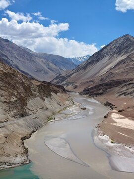 Beautiful Leh Ladakh Mountain Landscape in the Indian Himalayas