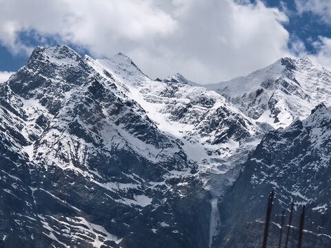 Beautiful Mountain Lake on Manali Leh Road with Snow Capped Himalayan Peaks