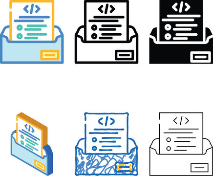 technical designs writing software color icon vector. technical writing software sign. isolated symbol illustration