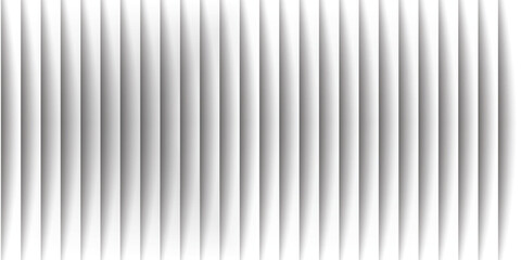 Glass background with silver ribbed effect and abstract 3D line pattern. Modern gray panel design for wall or window, adding light reflection and stylish texture to architecture. © Nadiva