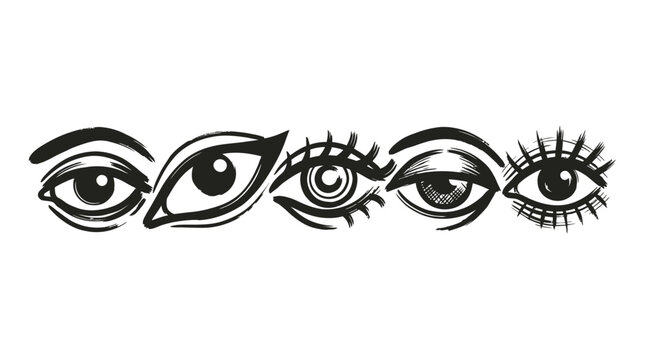 Different types of human eyes.