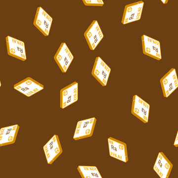 radium chemical element isometric seamless pattern. radium chemical element sign illustration