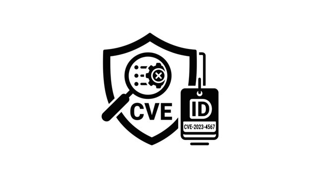 Cyber Security CVE Alert Icon - Vulnerability Identification and Threat Detection