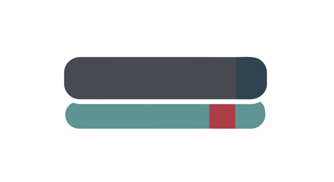 Abstract rounded rectangles in dark grey and teal with red accent