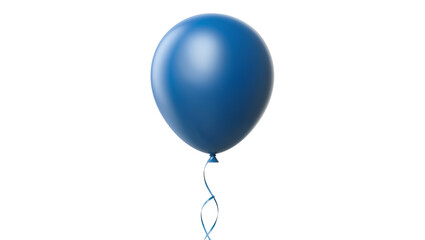 Isolated blue party balloon with a shiny surface and curling ribbon, perfect for celebrations © Francisco
