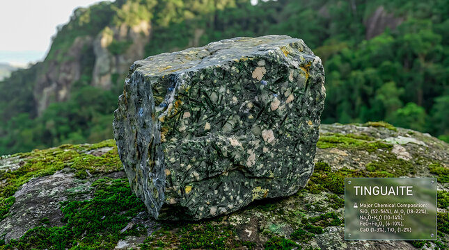 Tinguaite Nepheline Syenite Specimen Tingua Massif Rio de Janeiro Brazil Ultra Realistic Geological RAW Photo