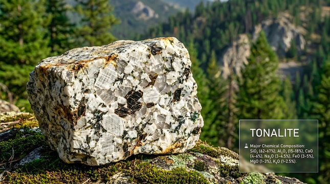 Tonalite Specimen Idaho Batholith Clearwater County Idaho USA Ultra Realistic Geological RAW Photograph