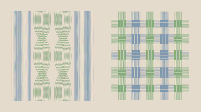 Minimalist abstract bar code and qr code pattern with geometric shapes overlay