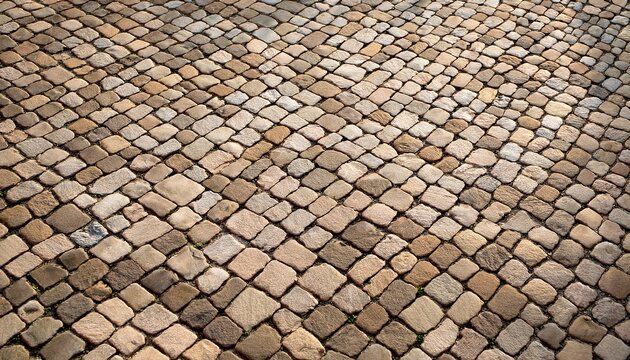 Old Beige Stone Pavementl Background Texture