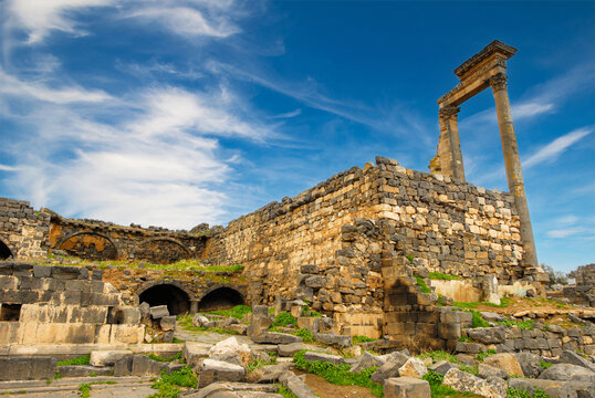 Roman ruins at Umm Qais (ancient Gadara), located in northern Jordan
