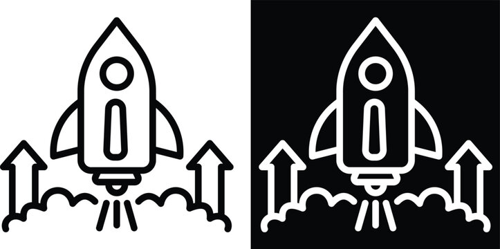 launch Two-tone version in black and white background