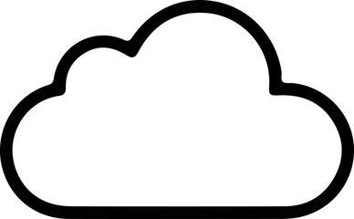 Fototapeta premium Cloud outline icon, simple weather symbol, climate forecast illustration, modern environment design, minimal digital graphic, clean vector meteorology art