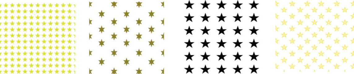 Fototapeta premium Geometric star patterns with different styles and densities