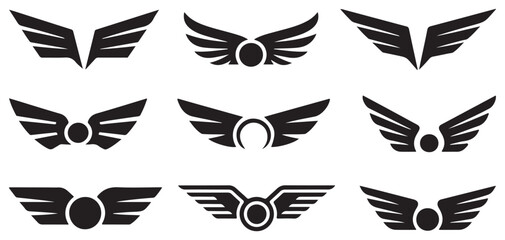 Wide curved wing pairs for broad flight and freedom concepts vector illustration eps 10 © MDRAKIBUL