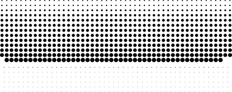 Black and white halftone dot pattern texture vector background for retro pop art design comic book graphic style.Black and white halftone dot pattern texture vector background for retro pop art design
