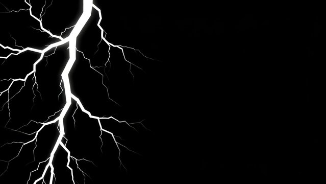Lightning bolt on black background