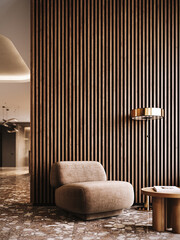 Obraz na płótnie Canvas Modern Lobby interior design. 3D Rendering, 3D Illustration