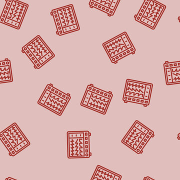 heart rate monitor cardiology line seamless pattern heart rate monitor cardiology thin line illustration