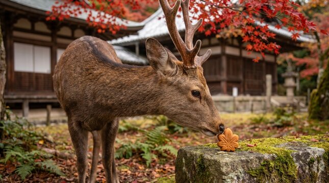 Deer and momiji manju