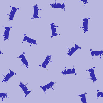 berkshire pig breed glyph vector seamless pattern. berkshire pig breed thin illustration