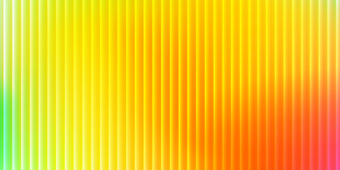 Colorful ribbed fractal glass shimmers with energy of summer warmth and joy. Vibrant fractal glass pattern with radiant blend into smooth lively spectrum gradient of warm shades. Vector illustration © towilah
