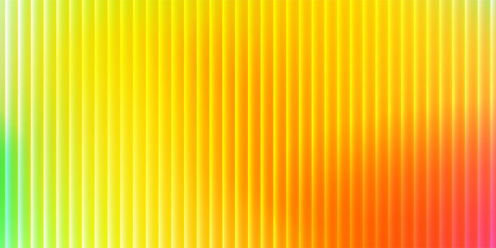 Colorful ribbed fractal glass shimmers with energy of summer warmth and joy. Vibrant fractal glass pattern with radiant blend into smooth lively spectrum gradient of warm shades. Vector illustration
