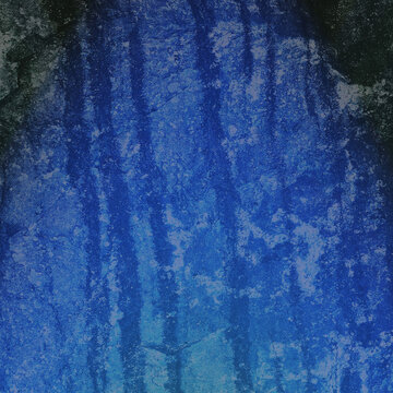 Vintage Blue Concrete Wall Texture - Dark Abstract Grunge Background for Graphic Design