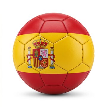 Professional Soccer Ball featuring the National Flag of Spain, Sports Equipment for Football Championship