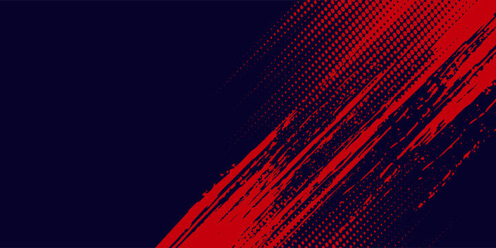 Red grunge splash with red halftone grunge design