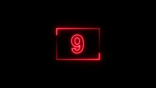 loading icon neon light rectangle frame black color Animation. 31 Download progress, interface red color Animation.