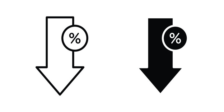 Percent down icon