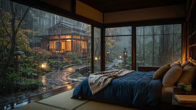 bedroom in hotel naturel rain 