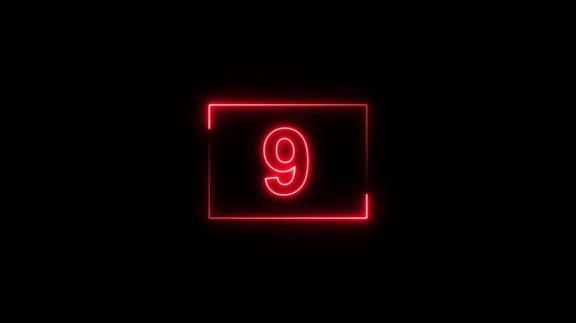 loading icon neon light rectangle frame black color Animation. 32 Download progress, interface red color Animation.
