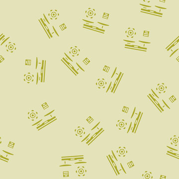 supremacy quantum computer glyph vector seamless pattern. supremacy quantum computer thin illustration