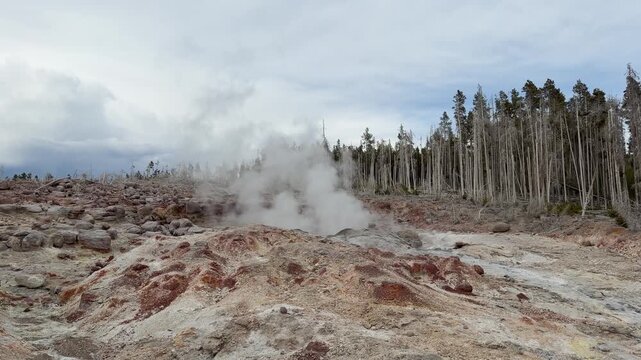 Steamboat Geyser in Norris Geyser Basin, Yellowstone