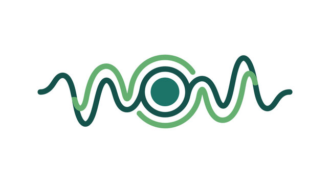 Green and black squiggly line logo.