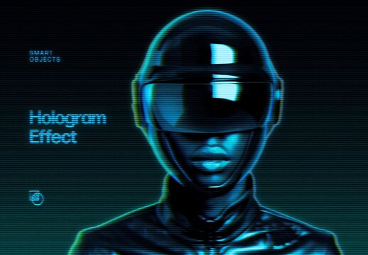Hologram Color Photo Effect For Album Cover And Branding