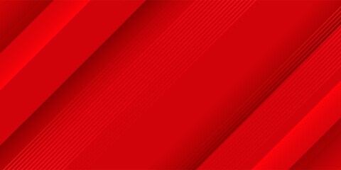Obraz premium Red background with geometric shapes lines art