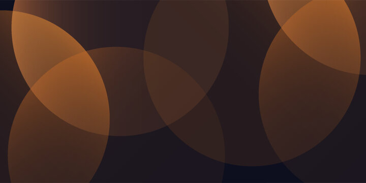 Abstract circle brown soft model on black background. Wallpaper design art creative
