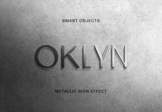 Matte Metallic Text Effect For Logo And Branding Design