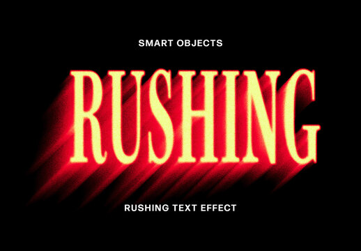 Rushing Text Effect For Dynamic Logo And Motion Typography