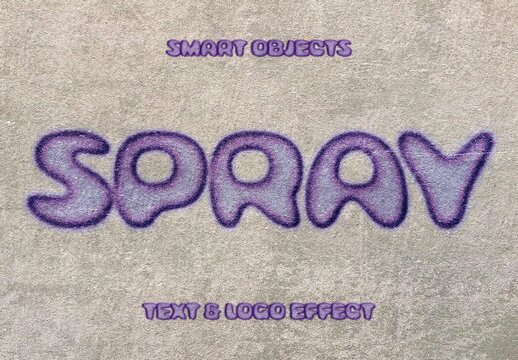 Spray Text Effect For Graffiti Logo And Urban Branding