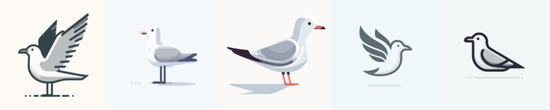 Seagull bird Vector Illustration