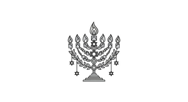 Menorah Jewish Symbol Religious Object.